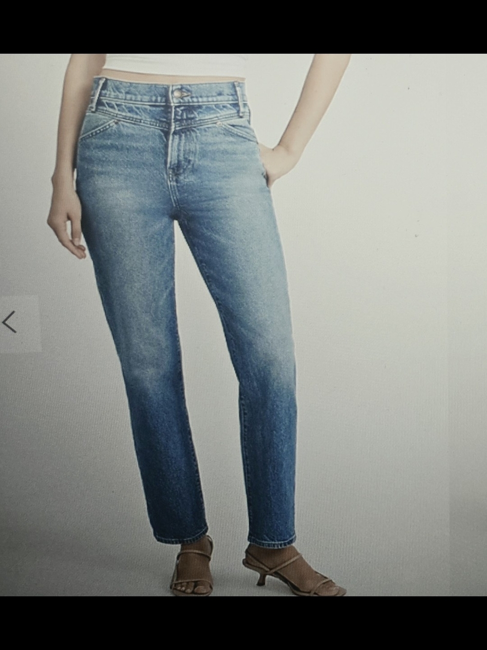 Express High-Rise Straight Leg Jeans in Light Blue